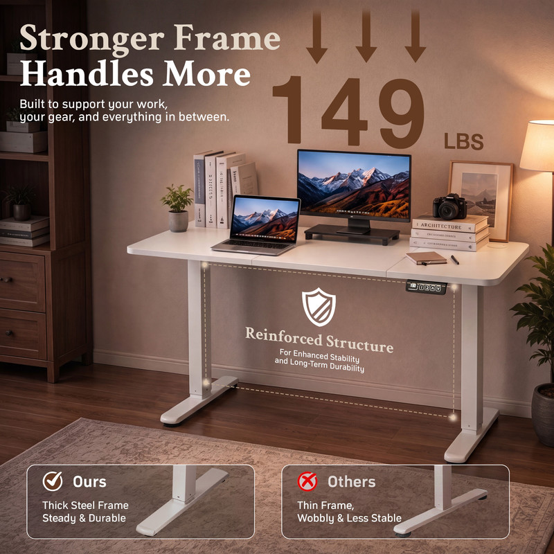 Homall 48" Electric Standing Desk, White photo 4