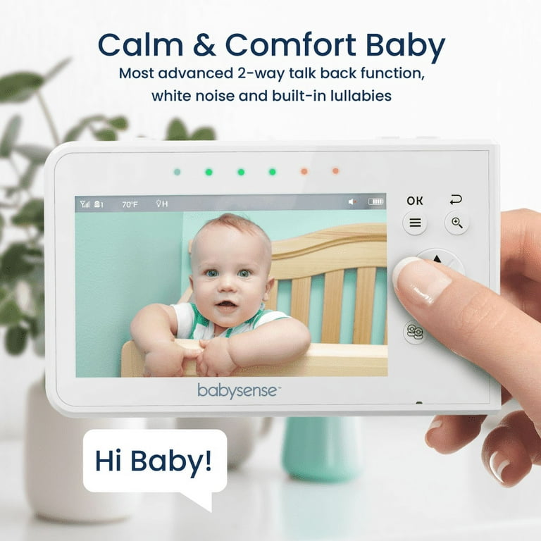 Babysense V43 Split Screen Video Baby Monitor lets you see two