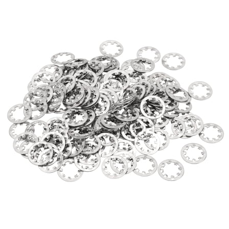 Uxcell M8 Internal Tooth Lock Washers, 150Pcs 304 Stainless Steel Serrated Washers Assortment Kit
