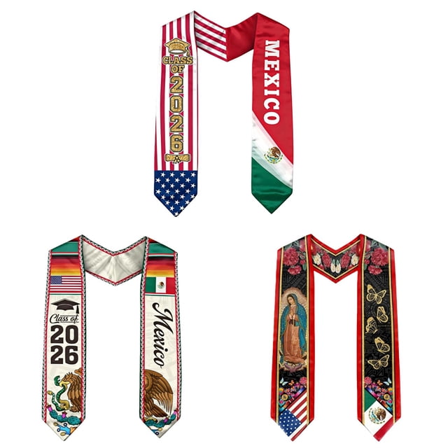 YWIYIUD 3PCS 72x4.53inch Colorful Practical GraduationSashs Portable and Durable Graduation Supplies Suitable for College and High School Graduates Gifts
