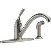 Single Handle Kitchen Faucet with Spray in Stainless 400-SS-DST