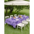 thumbnail image 4 of Outdoor Tablecloths with Umbrella Hole & Zipper, Vintage Purple 54x80 Inch Tablecloth Rectangle, Retro Botanical Abstract Art Waterproof Table Cloth, Patio/Pool/Picnic Table Covers, 4 of 8