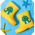 thumbnail image 2 of PEASKJP Boys Boots Lightweight Performance Suede Ripstop Booties, Yellow 19, 2 of 5