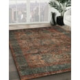 thumbnail image 3 of Ahgly Company Machine Washable Indoor Rectangle Abstract Red Brown Area Rugs, 7' x 9', 3 of 7