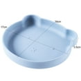 thumbnail image 6 of Ludlz Baby Feeding Tray Anti-fall Lovely Safety Food Grade Suction Cup Diet Training Solid Color Silicone Material Dinner Plate Household Supply, 6 of 8