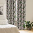 thumbnail image 2 of Ambesonne Tropical Window Curtains, Tropic Bird of Paradise, Each 28" W x 95" L, Pink Forest Green Seafoam, 2 of 4
