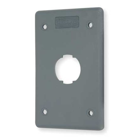 HUBBELL PREMISE WIRING HI14GY Wall Plate,1port,1gang