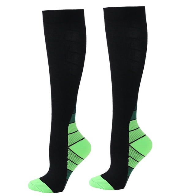 Anti-slip Compression Stockings 1 Pair Sports Compression Stockings High Elasticity Anti-slip Shockproof Breathable Soft Unisex Running Shin Splints