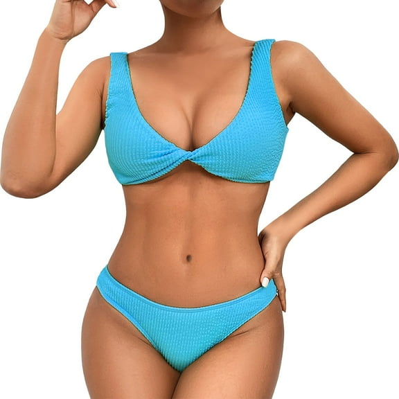 XIYON Women's Bikini Sets New Bikini Small Push Up Split Bikini Swimsuit For Women Beach Vacation Clothes