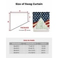 thumbnail image 6 of Vintage American Flag Swag Valances for Windows, Red Beige Waves Rod Pocket Sheer Valances for Large Windows, Swag Toppers Light Filtering for Kitchen Living Room 2 Panels 36''x45'', 6 of 6