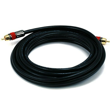 Monoprice 15ft High-quality Coaxial Audio/Video RCA CL2 Rated Cable - RG6/U 75ohm (for S/PDIF, Digital Coax, Subwoofer