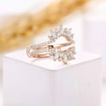 thumbnail image 3 of Marquise Cut Curved Wedding Band Ring Enhancer in 14K Rose Gold Vermeil – Sunburst Ring Guard & Anniversary Ring for Women, 3 of 4