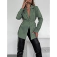thumbnail image 2 of KelaJuan Women's Fashion One Button Blazer, Solid Color Long Sleeve Lapel Tunic Waist Coat, 2 of 6