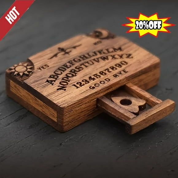 Mini Ouija Board Game Wooden Vintage with Boards Divination Tool for Desk Decors