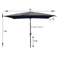 thumbnail image 5 of Demi Bonn 6 x 9ft Patio Umbrella Outdoor Waterproof Umbrella with Crank and Push Button Tilt without flap for Garden Backyard Pool Swimming Market, Gray, 5 of 8