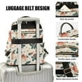 thumbnail image 3 of FORMRS Mini Backpack Purse for Women Travel Daypack Casual Shoulder Bag, Orange Christmas Gift Pattern, 3 of 7