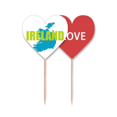 thumbnail image 1 of Mapa Europeo de pastoral de Irlanda Palillos de dientes bandera etiqueta de amor selección de pastelitos, 1 of 4