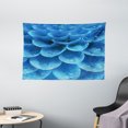 thumbnail image 1 of Blue Tapestry, Abstract Petals of Gerbera Flower with Water Drops Macro Close up Photography, Wall Hanging for Bedroom Living Room Dorm Decor, 60W X 40L Inches, Blue Light Blue, by Ambesonne, 1 of 2