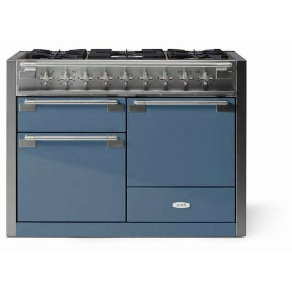 Aga Ael481df Elise Series 48" Wide 6 Cu. Ft. Free Standing Dual Fuel Range - Blue