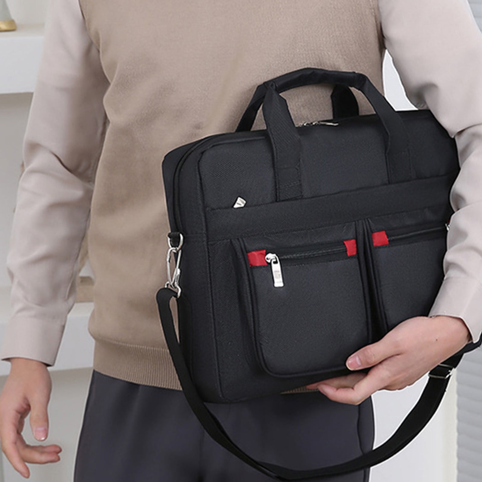 Ersvoioy Large Briefcases for Men Tote Bag Laptop Case Work Bags office Messenger Bag Handbags Sports Travel Chest Rucksacks Shoulder Crossbody Rucksacks Bag with Multiple Pockets