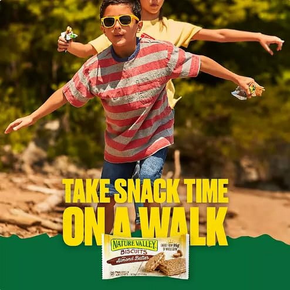 Natures Valley Biscuit Sandwich with Delicious Almond Butter Filling, Whole Grain, Low Protein 3g (30 Count)
