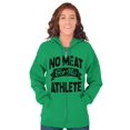 thumbnail image 3 of No Meat This Athlete Vegetarian Funny Zip Up Hoodie Men's Women's Brisco Brands X, 3 of 5