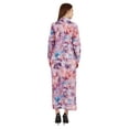 thumbnail image 3 of Bimba Long Sleeve Printed Maxi Shirt Dress For Womens Casual Loose Fit Button Down Dresses, 3 of 6