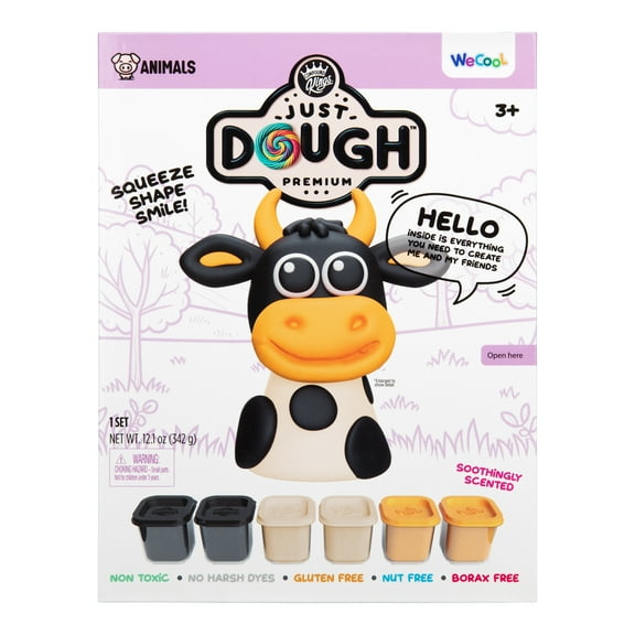 Compound Kings, Just Dough, Play Dough, Cow Character Pack, Multicolor, Children Ages 3 