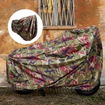 Supvox Waterproof Motorcycle Cover Camouflage 190T Polyester Taffeta Silver Coating 1 Set