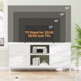 thumbnail image 6 of GIKPAL Modern TV Stand with 4 Drawer Dressers for TVs up to 50", Wood & Metal White, 6 of 9