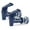 Blue, variant on Gustave BPA Free Plastic Blue Cooler 3.3 x 2.6 in Faucet 2 Piece