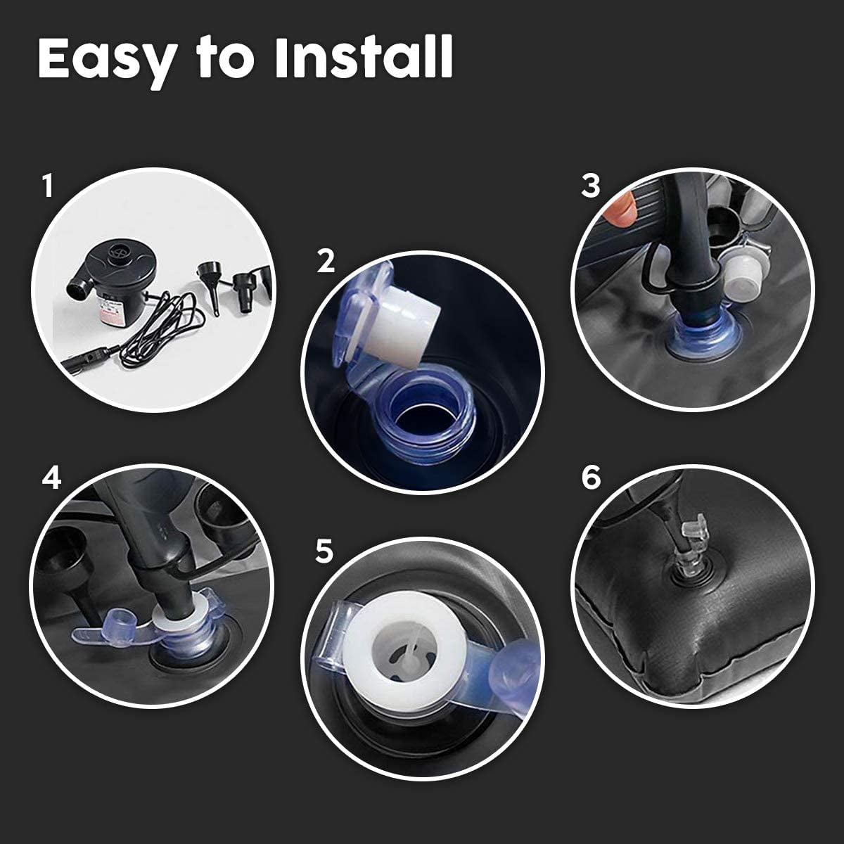 Zone Tech Car Travel Inflatable Air Mattress Back Seat – Car Bed Back Seat Inflatable Air Mattress with 2 Air Pillows Air Pump