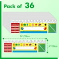 36 PCS Desk Nameplates, Double Sided PET Film Desk Name Tags with