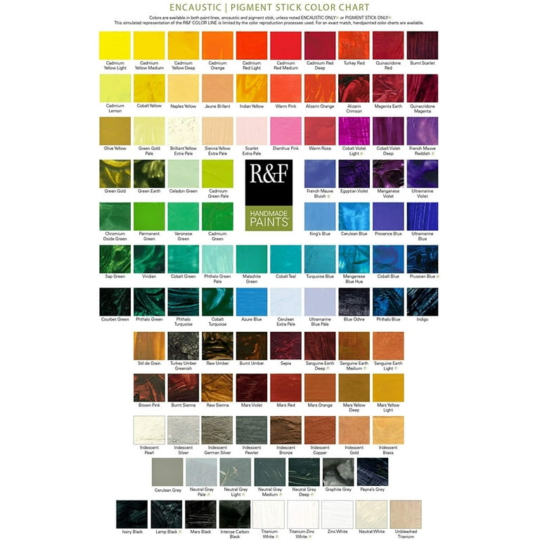 R&F Handmade Paints Painter's Dozen Pigment Stick Set 12 Colors
