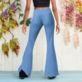 thumbnail image 6 of Awxnjux Wide Leg Pants Woman Womens Length Full Casual Pants Flare Leg High Waist Trousers (Blue,Xxl), 6 of 6