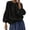 C372 Black, variant on CONZONE Womens Sweatshirts Puff Sleeve Knit Tops for Women Fall Winter Pullover Clothes