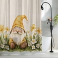 thumbnail image 2 of Spring Flowers Fabric Shower Curtain Yellow Gnome Washable Shower Curtains for Bathroom, Waterproof Bath Curtain with Hooks Home Decor 72x84in, 2 of 8