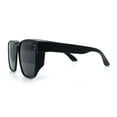 thumbnail image 5 of Polarized Fit Over Retro Rectangle Horn Rim Inset Lens Plastic Sunglasses Matte Black - Black, 5 of 6