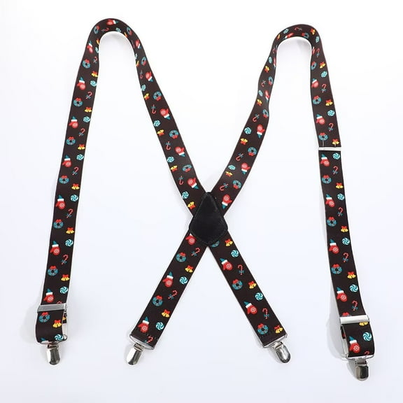 Vintage Christmas Suspenders Costume Santa hat or Candy Canes for Men Women Christmas Gift