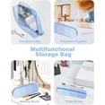 thumbnail image 6 of Happon 2 Pack Pencil Case,Silicone Pencil Pouch,Small Pen Bag Makeup Bag Organizer Storage Bag Waterproof Cosmetic Zipper Pouch for Pen Pencils Markers Cosmetic (Blue), 6 of 6