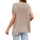 thumbnail image 4 of Puntoco Liquidación de blusas cortas para mujer, moda femenina, color sólido, cuello redondo, manga corta, camisa de punto informal grande, 4 of 4