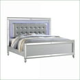 thumbnail image 6 of Bedroom Set 5-Piece Queen LED Brushed Silver Wood | Wood | Standard Beds, 6 of 13