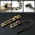 thumbnail image 5 of Cadena de seguridad para puerta, limitador de puerta estrecho, cerradura antirrobo con resorte y tornillos para puerta interior de casa, acabado en bronce antiguo de acero inoxidable,, 5 of 5