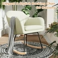 thumbnail image 3 of QinaQin Upholstered Velvet Nursery Glider Chair, Tall Back Rocker for Feeding and Relaxing, 3 of 7