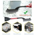 thumbnail image 3 of LEORX 1Pc Detachable Snow Shovel with Brush for Car Red Lightweight Easy Storage, 3 of 5