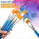 thumbnail image 3 of 12Pcs Large Synthetic Paint Brushes Bulk with Wooden Handle, 3 of 5