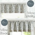 thumbnail image 5 of Curtainking Double Layer Kitchen Valance 50x16 inch Farmhouse Floral Botanic Valance for Kitchen Living Room Rod Pocket 1 Panel Floral Blue on Beige, 5 of 7