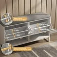 thumbnail image 5 of Vabches Shoe Storage Bench with 2 Drawers and Clothes Rack, White, 5 of 9