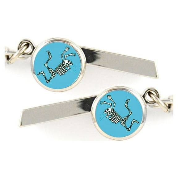 Blue Skeleton Safety Whistle Keychain