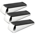 thumbnail image 1 of Juego de 3 cuñas para puerta de cromo pulido, mango de goma sólida antideslizante resistente con superficie antirrayas, amortiguador ideal para asegurar cualquier puerta interior de su, 1 of 5